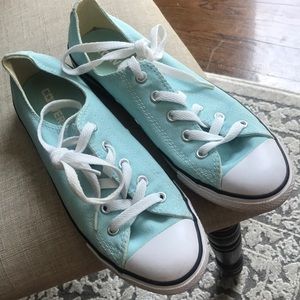 Aqua converse sneakers